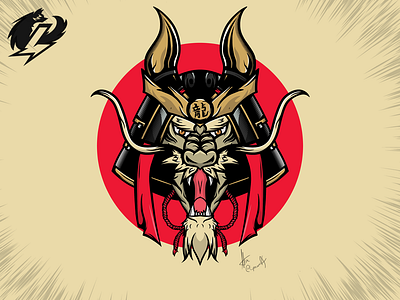 Samurai Dragon art design digital art dragon illustration japanese japanese art japanese dragon samurai samurai dragon vector
