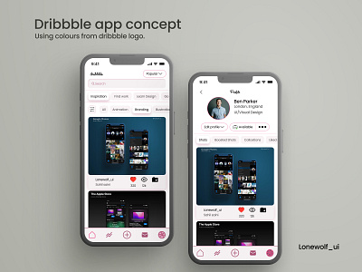 Dribbble app concept app design graphic design typography ui ux