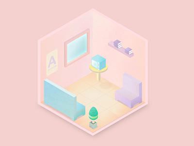 Tiny Room concept design draw illustrator ilustración inspiration isometric isometric illustration room vector