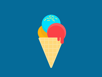 Icecream colorful eat food ice cream illustration ui