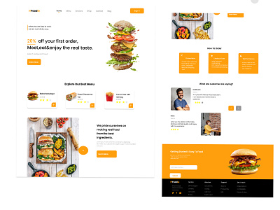 Food Landing Page design food landing page ui