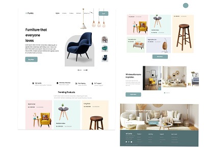 Furniture Landing page design furniture landingpage ui