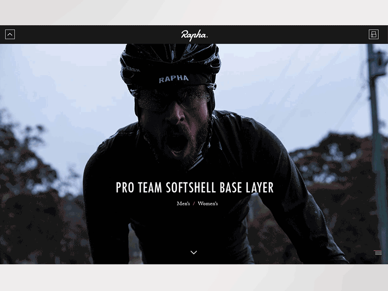 Rapha after effects cycling design gif interaction rapha uiuk website