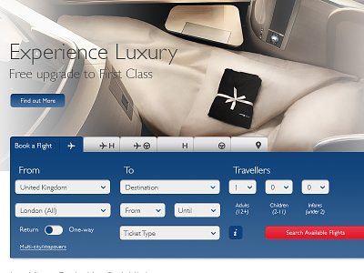 Airline Website Concept airline booking design ui ux website