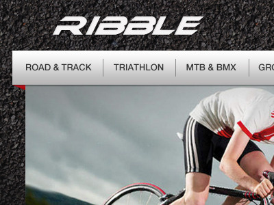 Ribble Homepage black cycle webdesign website