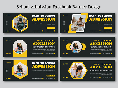 School Admission Banner design pencil