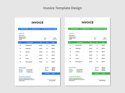 Simple Invoice Template Design office