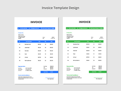 Simple Invoice Template Design