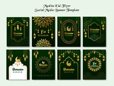 Muslim Eid A4 Flyer Banner Template Design eid flyer poster