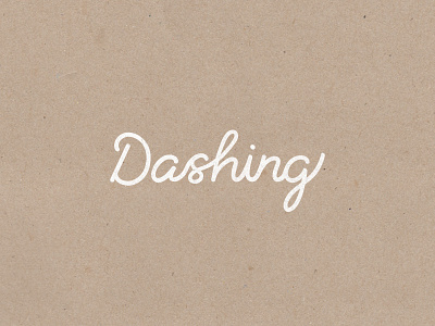 Dashing branding cursive lettering logo script