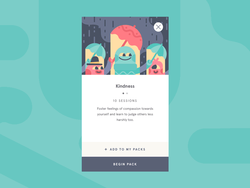 Headspace Pack Worlds android art direction color design system ios meditation mobile pattern ui web