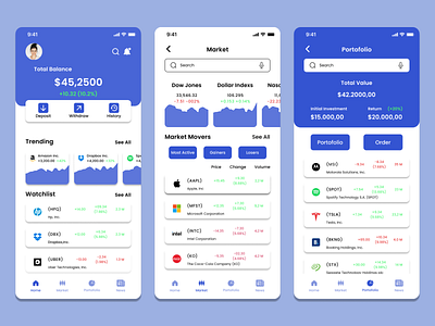 Investment App UI Design