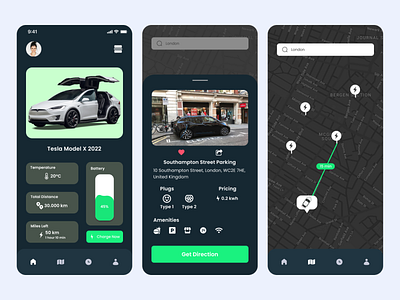 EV Car Charging Station Finder Apps app ui ux