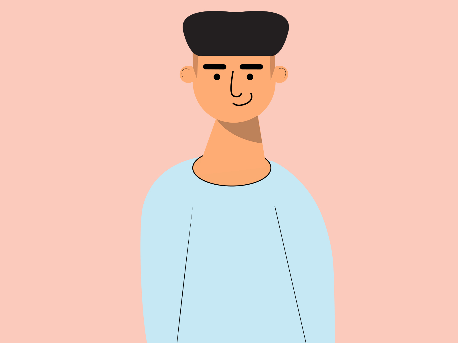 Simple Character Illustration by Gowtham Oleti on Dribbble