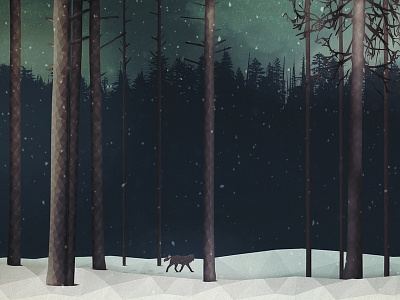 The Long Dark game illustration low lowpoly poly sihlouette vector
