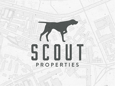 Scout branding dog estate logo pointer properties real realty