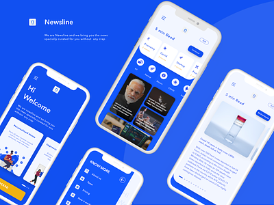 Newsline - A News App adobe xd app design first design uidesign ux ui ux design