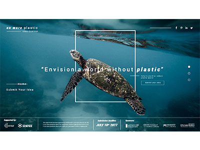 No More Plastic - Contest Landing page landing page