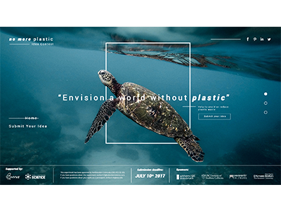 No More Plastic - Contest Landing page