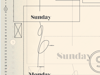 Sunday to Monday brand brand identity poster spacing typography