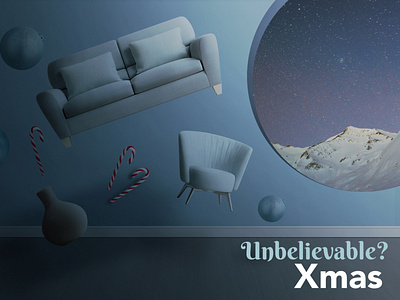 Unbelievable? Christmas ad art direction design graphic design photoshop visual design