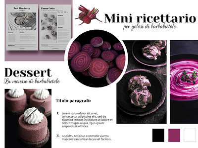 Moodboard for beetroot lovers art direction editorial design graphic design moodboard photoshop visual design