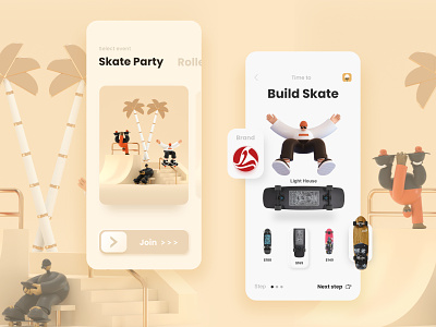 Extreme Party Finder | Skater or Hater 3d app branding character design extreme figma gradient graphic design illustration interface minimal mobile nft skate sport ui ukraine ux web