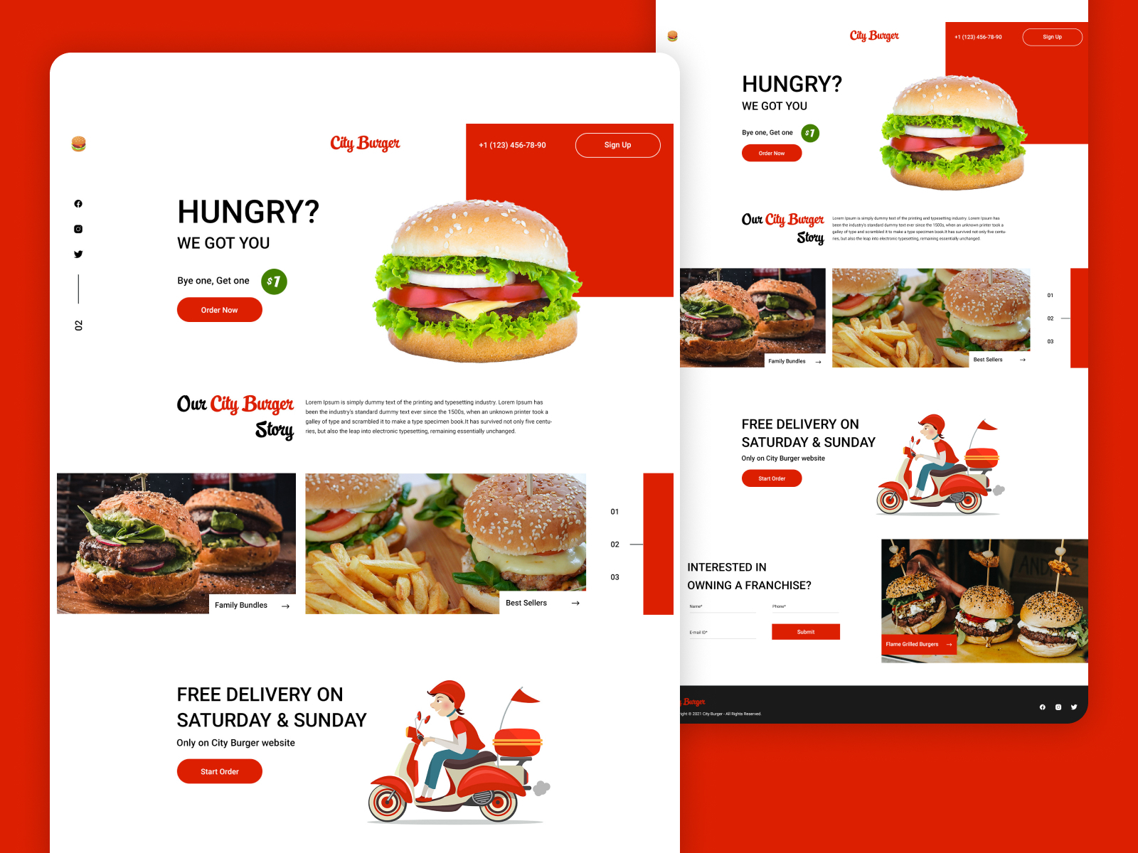 Restaurant Website Exploration by Karthikeyan on Dribbble