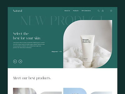 Natural Cosmetic Products - Web Design landing page ui ui design uiux web design website