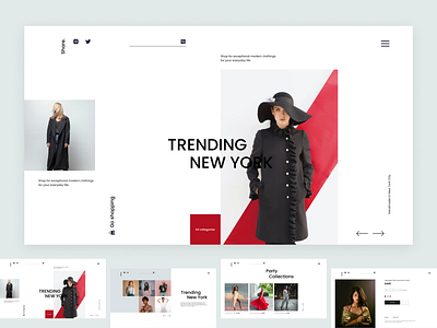 Fashion Website Design design graphic design landing page ui ui design uiux ux we web website
