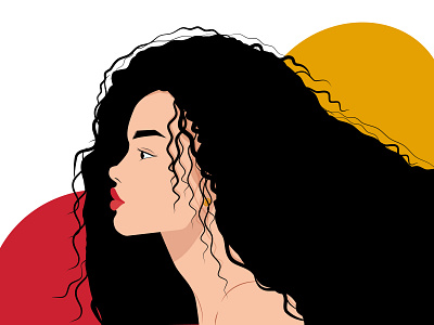 Vector portrait of a girl