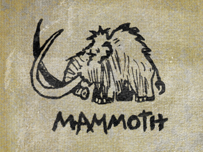 Mammoth Sketch drawing elephant fun graphic design illustration mammoth sketch