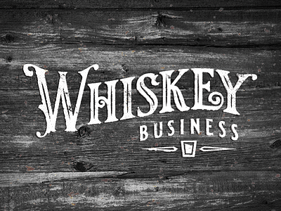 Whiskey Business_drib crest logo mikebruner retro typography whiskey