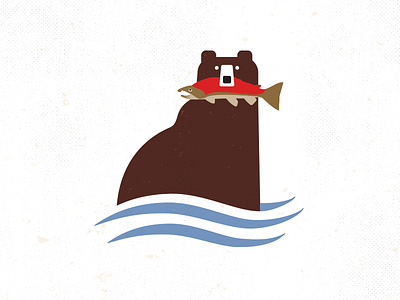 Nice Catch drib adventure bear design fish fishing grizzly illustration mikebruner outdoors stream water