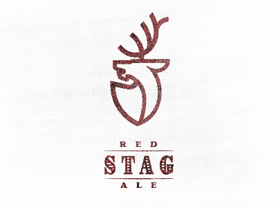 Red Stag Ale bruner crest deer design elk graphic icon label logo mike seal stag