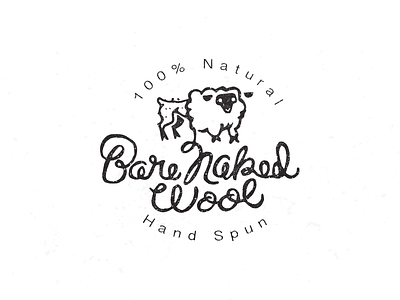 Bare Naked Wool bruner graphic illustration lable logo mike sheep wool
