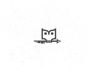 Book.Owl.Quill book brner design graphic illustration logo mike owl. quill