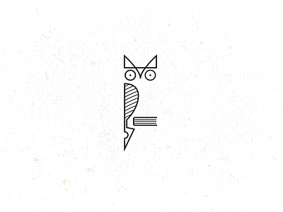 Book.Owl.Quill 3 book brner design graphic illustration logo mike owl. quill