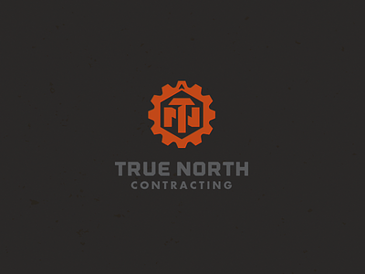True North Contracting bolt bruner compass contracting contruction design gear logo mike