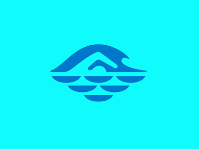 Aquatics mark_drib aquatics graphic icon logo mark mikebruner swim swimmer water wave
