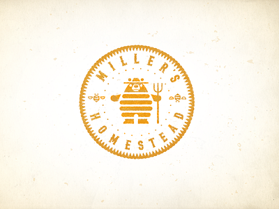 Millers Homestead Crest badge bear bee bruner design crest farm graphic honey illustration logo mike