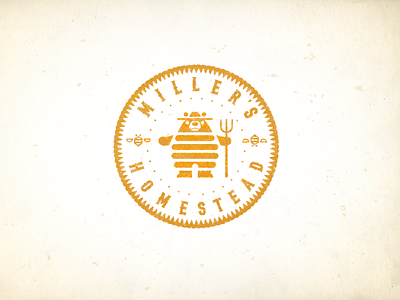 Millers Homestead Crest badge bear bee bruner design crest farm graphic honey illustration logo mike