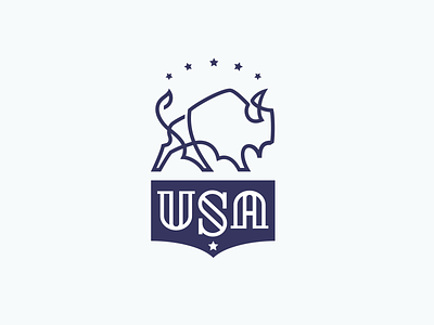 Bison USA 2 bison bruner buffalo graphic icon illustration mike mono line single line usa