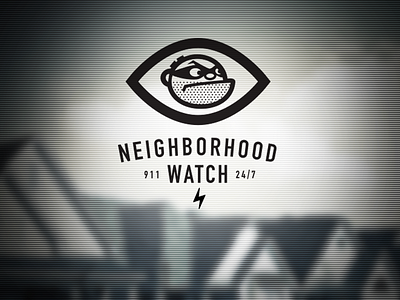 Neighborhood Watch bruner burglar crest crime design graphic illustration logo mike stamp
