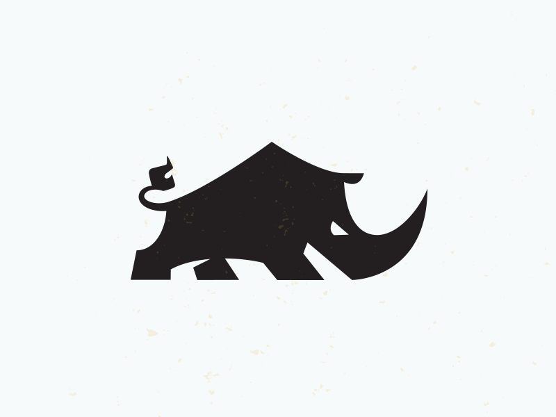 Rhino 2 bruner rhino agressive strong tough logo graphic mike