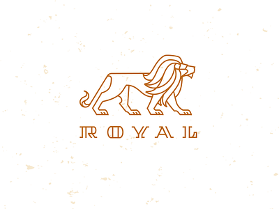 Royal bruner graphic illustration lion logo majestic mike monoline