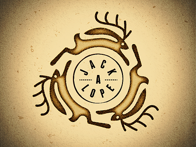 Jack-a-Lope bage bruner graphic illustration jackalope logo mike mystical rabbit