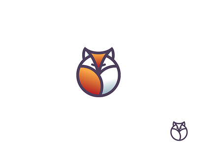 Round Fox bruner circle fox graphic icon illustration logo mike round