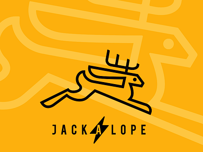 Jackalope bage bruner graphic illustration jackalope logo mike mystical rabbit