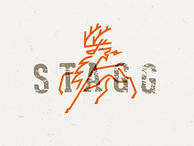 Stagg bruner deer design elk graphic illustration label logo mike stag